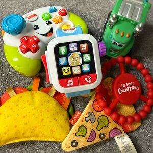 Fisher-Price Bright Learning Toy Collection and extras. 6 pcs, great condition.